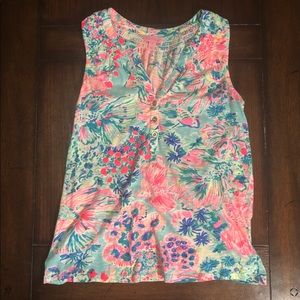 Lilly Pulitzer Sleeveless Essie Top XS